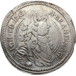 Germany, Brandenburg-Ansbach, Johann Friedrich, 1/6 Thaler 1676