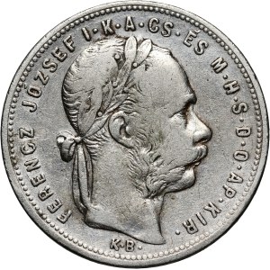 Hungary, Franz Joseph I, Forint 1881 KB, Kremnica