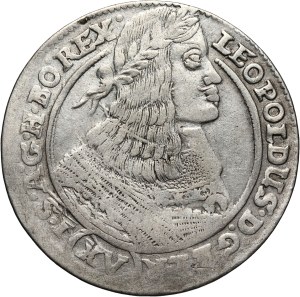 Silesia under Austrian rule, Leopold I, 15 krajcars 1662 GH, Wrocław