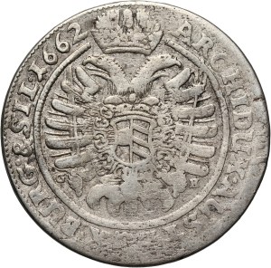 Silesia under Austrian rule, Leopold I, 15 krajcars 1662 GH, Wrocław