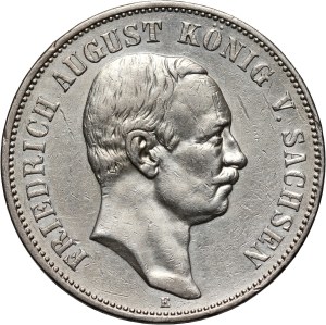 Germany, Saxony, 5 Mark 1907 E, Muldenhütten