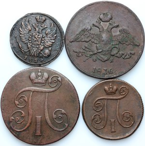 Russia, set of coins from 1800-1836, (4 pieces)