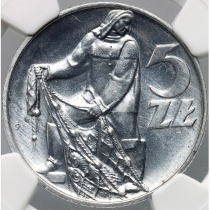 PRL, 5 złotych 1971, Rybak
