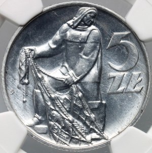 PRL, 5 zloty 1971, Fisherman