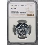 PRL, 5 złotych 1971, Rybak