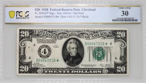 United States of America, Federal Reserve Note - Cleveland, 20 dollars 1928