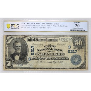 United States of America, National City Bank, San Antonio, 50 dollars 1902, serie B