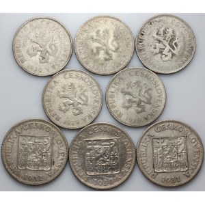 Czechoslovakia, set of coins from 1929-1932, (8 pieces)