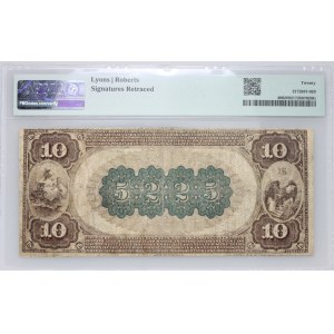 United States of America, Pennsylvania, Pittsburgh, 10 dollars 1882, serie H