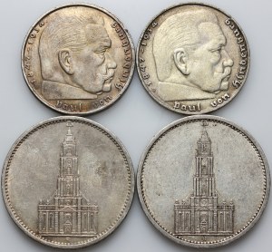 Germany, Third Reich, set of coins from 1934-1938, (4 pieces)