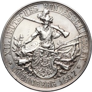 Germany, medal from 1897, Nuremberg, 12th German Federal Shooting Competition