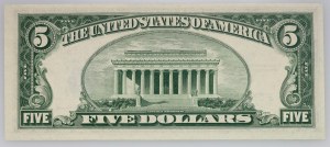 United States of America, 5 dollars 1953, serie A, silver certificate