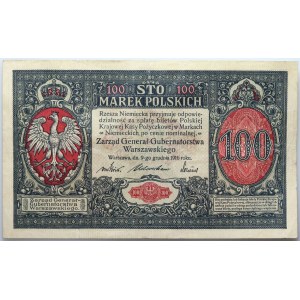 Generalne Gubernatorstwo, 100 marek 9.12.1916, Generał, seria A