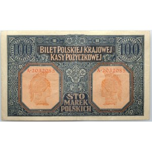 Generalne Gubernatorstwo, 100 marek 9.12.1916, Generał, seria A