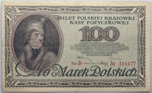 II RP, 100 marek polskich 15.02.1919, Ser. D