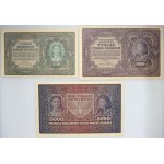 II RP, 1/2-5000 marek polskich, zestaw banknotów 1919-1920 (8 sztuk)