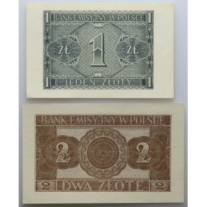 Generalna Gubernia, 1+2 złote 1.08.1941, seria BB/AF