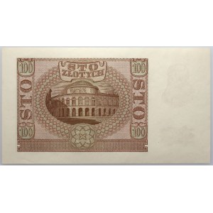 Generalna Gubernia, 100 złotych 1.03.1940, seria B, falsyfikat ZWZ