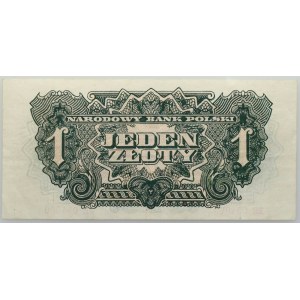 PRL, 1 złoty 1944, obowiązkowym, seria BE