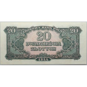 PRL, 20 złotych 1944 obowiązkowe, seria TK