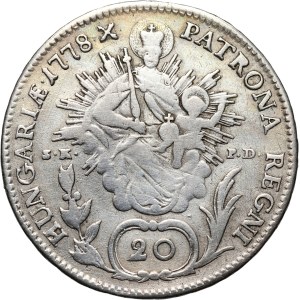 Hungary, Maria Teresa, 20 Kreuzers 1778 B SK-PD, Kremnica