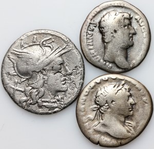 Roman Empire and Republic, set of denarii (3 pieces)