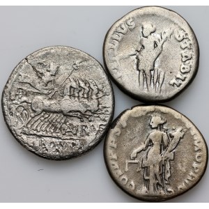 Roman Empire and Republic, set of denarii (3 pieces)