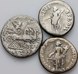 Roman Empire and Republic, set of denarii (3 pieces)