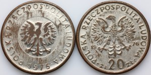 People's Republic of Poland, 1976 coin set, Forgeries of the era, (2 pieces)
