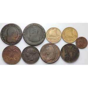 Europe, set of coins from the 18th-20th centuries, (9 pieces)