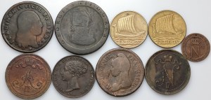 Europe, set of coins from the 18th-20th centuries, (9 pieces)