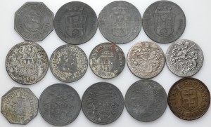 Poland, set of notgelds and tokens, (14 pieces)