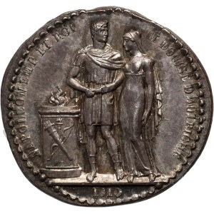 France, Napoleon I, miniature medal 1810, Marriage to Marie Louise