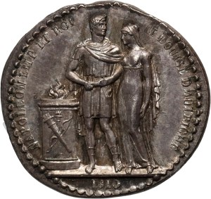 France, Napoleon I, miniature medal 1810, Marriage to Marie Louise