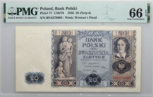 II RP, 20 złotych 11.11.1936, seria BN