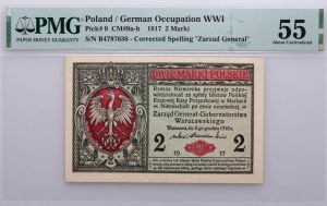 General Government, 2 Polish marks 9.12.1916, General, series B