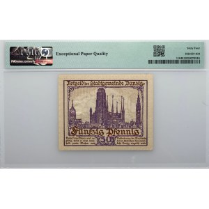 Wolne Miasto Gdańsk, 50 fenigów 15.04.1919, fioletowy