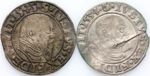 Ducal Prussia, Albrecht Hohenzollern, set of pennies dated 1534-1545, Königsberg, (2 pieces)