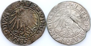 Ducal Prussia, Albrecht Hohenzollern, set of pennies dated 1534-1545, Königsberg, (2 pieces)