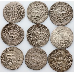 Jan Olbracht 1492-1501, zestaw półgroszy, (9 sztuk)
