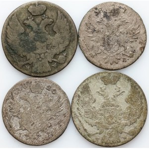Polska, XIX wiek, zestaw monet, (4 sztuki)