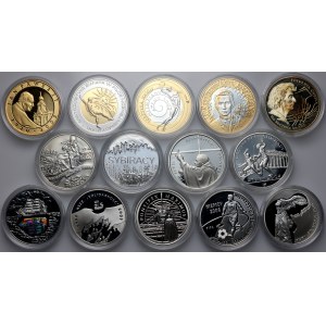 III RP, zestaw monet 10 złotych z lat 1997-2009, (14 sztuk)
