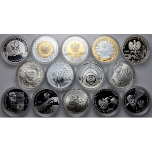 III RP, zestaw monet 10 złotych z lat 1997-2009, (14 sztuk)