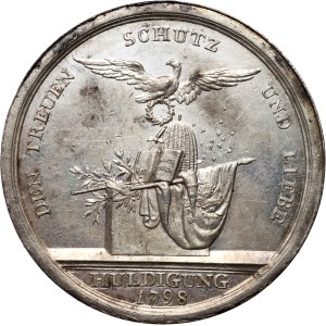 Germany, Prussia, Frederick Wilhelm III, medal from 1798, Tribute of the Vassals in Berlin