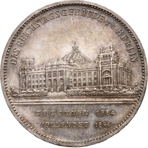 Germany, medal from 1894, Inauguration of the Reichstag building in Berlin