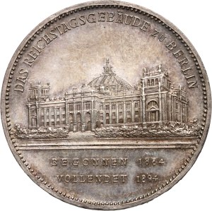Germany, medal from 1894, Inauguration of the Reichstag building in Berlin