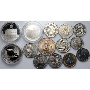Gibraltar, Elizabeth II / Charles III, coin set from 1988-2023, (14 pieces)