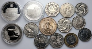 Gibraltar, Elizabeth II / Charles III, coin set from 1988-2023, (14 pieces)