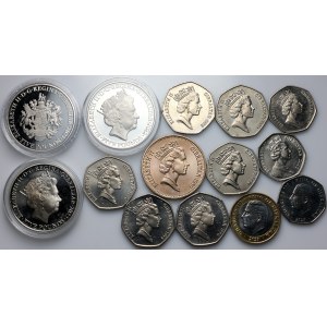 Gibraltar, Elizabeth II / Charles III, coin set from 1988-2023, (14 pieces)