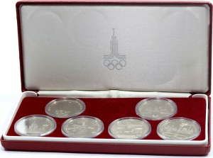 Russia, USRR, set of coins 1977-1980, (6 pieces), Olympics Moscow 1980